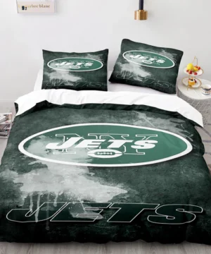 New York Jets NFL Green & White Logo Bedding Set