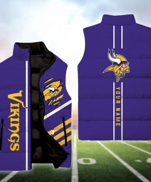 Minnesota Vikings NFL Custom Puffer Vest | Personalized NFL Winter Gear