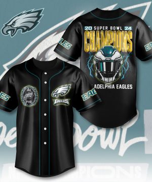 Philadelphia Eagles NFL Baseball Jersey | Men’s Athletic Performance, Sweat-Resistant & Stretchable