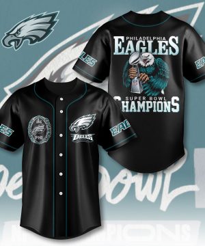 Philadelphia Eagles NFL Baseball Jersey | Unisex Official Replica, Durable Stitching & Soft Fabric