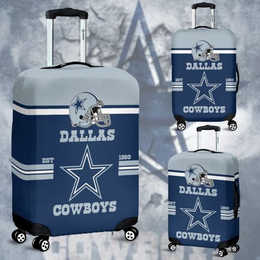 Dallas Cowboys NFL Blue Travel Luggage Cover - Image 3