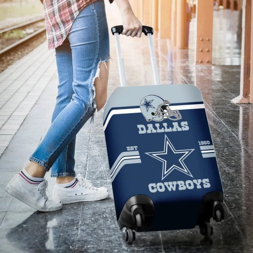 Dallas Cowboys NFL Blue Travel Luggage Cover - Image 5