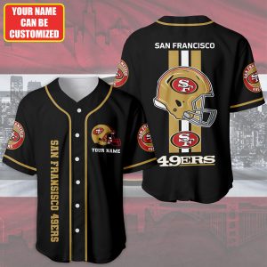 San Francisco 49ers NFL Baseball Jersey – Custom Name | NFL Fan Edition