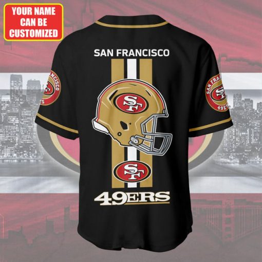 San Francisco 49ers NFL Baseball Jersey – Custom Name | NFL Fan Edition - Image 4