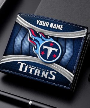 Tennessee Titans NFL Personalized Leather Wallet for Men