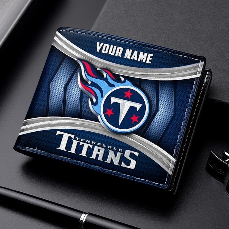 Tennessee Titans NFL Personalized Leather Wallet for Men