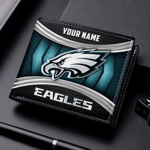 Philadelphia Eagles NFL Personalized Leather Wallet for Men - Image 2