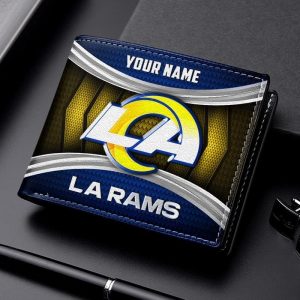 Los Angeles Rams NFL Personalized Leather Wallet for Men