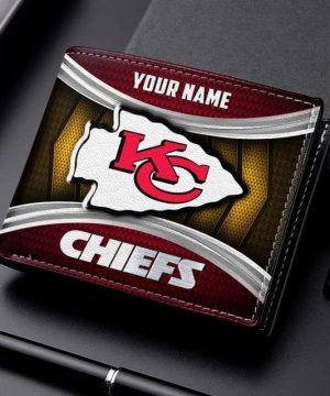 Kansas City Chiefs NFL Personalized Leather Wallet for Men