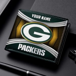 Green Bay Packers NFL Personalized Leather Wallet for Men