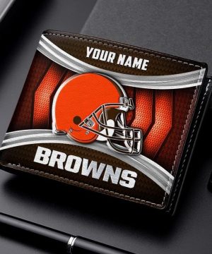 Cleveland Browns NFL Personalized Leather Wallet for Men