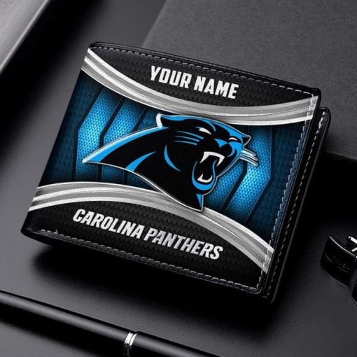 Carolina Panthers NFL Personalized Leather Wallet for Men - Image 2