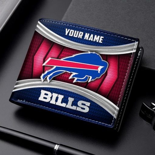 Buffalo Bills NFL Personalized Leather Wallet for Men - Image 2