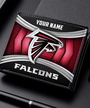 Atlanta Falcons NFL Personalized Leather Wallet for Men