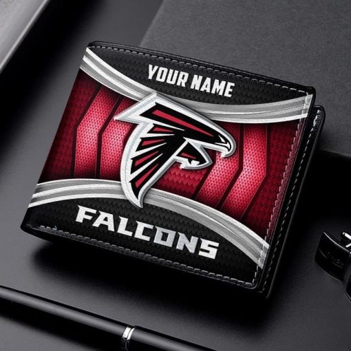 Atlanta Falcons NFL Personalized Leather Wallet for Men - Image 2