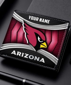 Arizona Cardinals NFL Personalized Leather Wallet for Men