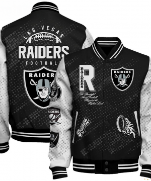Las Vegas Raiders NFL Varsity Jacket – Retro Baseball Style