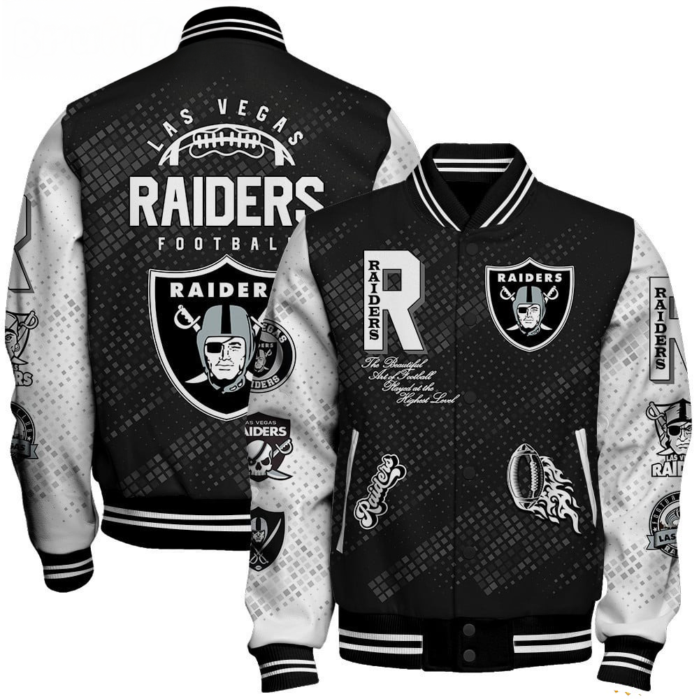 Las Vegas Raiders NFL Varsity Jacket – Retro Baseball Style
