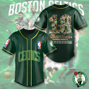 Boston Celtics NBA Personalized Style Baseball Jersey | Premium Fabric, Long-Lasting & All-Day Comfort