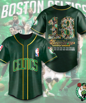 Boston Celtics NBA Personalized Style Baseball Jersey | Premium Fabric, Long-Lasting & All-Day Comfort