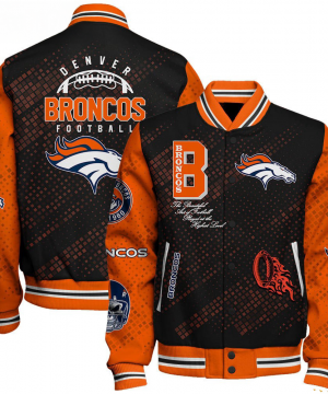 Denver Broncos NFL Varsity Jacket – Retro Baseball Style