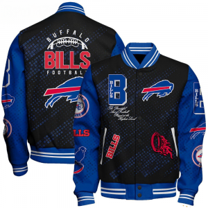Buffalo Bills NFL Varsity Jacket – Retro Baseball Style