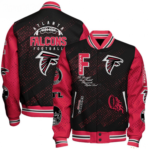 Atlanta Falcons NFL Varsity Jacket – Retro Baseball Style - Image 2
