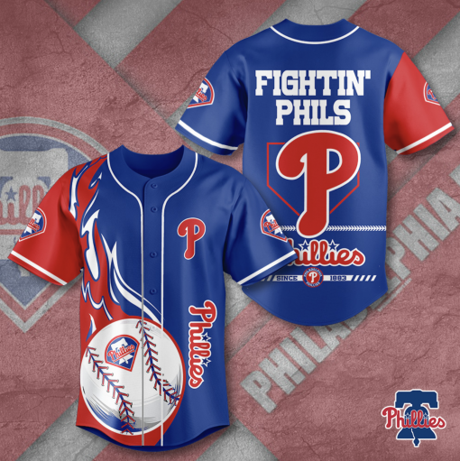 Philadelphia Phillies MLB Personalized Style Baseball Jersey - Image 2