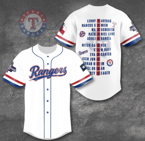 Texas Rangers MLB Baseball Jersey | High-Performance Moisture-Wicking - Image 2
