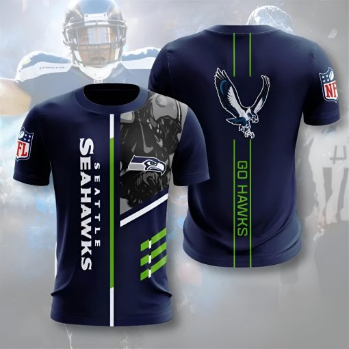 Seattle Seahawks NFL Men’s Graphic T-Shirt - Image 2