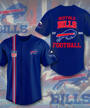 Buffalo Bills NFL Baseball Jersey | Breathable & Quick-Dry Fabric
