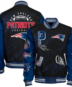 New England Patriots NFL Varsity Jacket – Retro Baseball Style