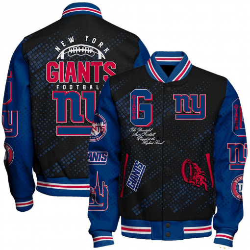 New York Giants NFL Varsity Jacket – Retro Baseball Style - Image 2