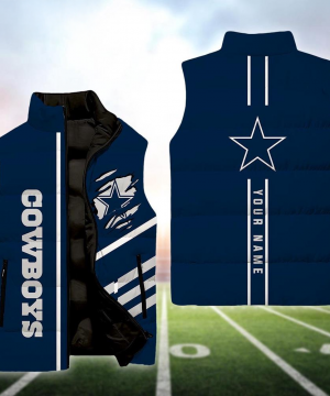 Dallas Cowboys NFL Custom Puffer Vest | Personalized NFL Winter Gear