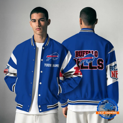 Buffalo Bills  NFL Varsity Jacket | Custom Name Team Baseball Bomber for Fans - Image 2