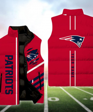 New England Patriots  NFL Custom Puffer Vest | Personalized NFL Winter Gear