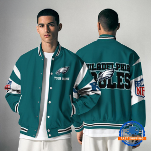 Philadelphia Eagles NFL Varsity Jacket | Custom Name Team Baseball Bomber for Fans