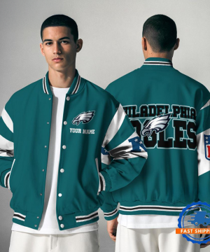 Philadelphia Eagles NFL Varsity Jacket | Custom Name Team Baseball Bomber for Fans
