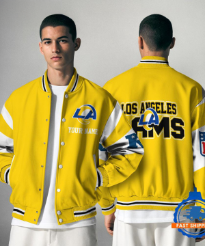 Los Angeles Rams  NFL Varsity Jacket | Custom Name Team Baseball Bomber for Fans