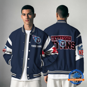 Tennessee Titans NFL Varsity Jacket | Custom Name Team Baseball Bomber for Fans