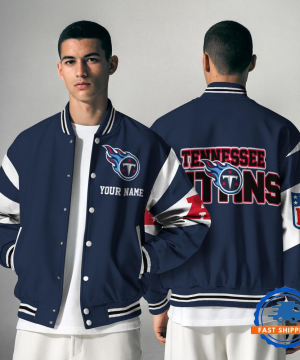 Tennessee Titans NFL Varsity Jacket | Custom Name Team Baseball Bomber for Fans