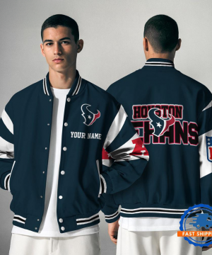 Houston Texans  NFL Varsity Jacket | Custom Name Team Baseball Bomber for Fans