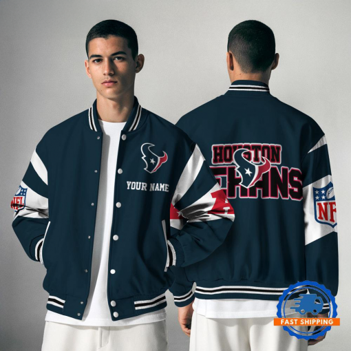 Houston Texans  NFL Varsity Jacket | Custom Name Team Baseball Bomber for Fans - Image 2