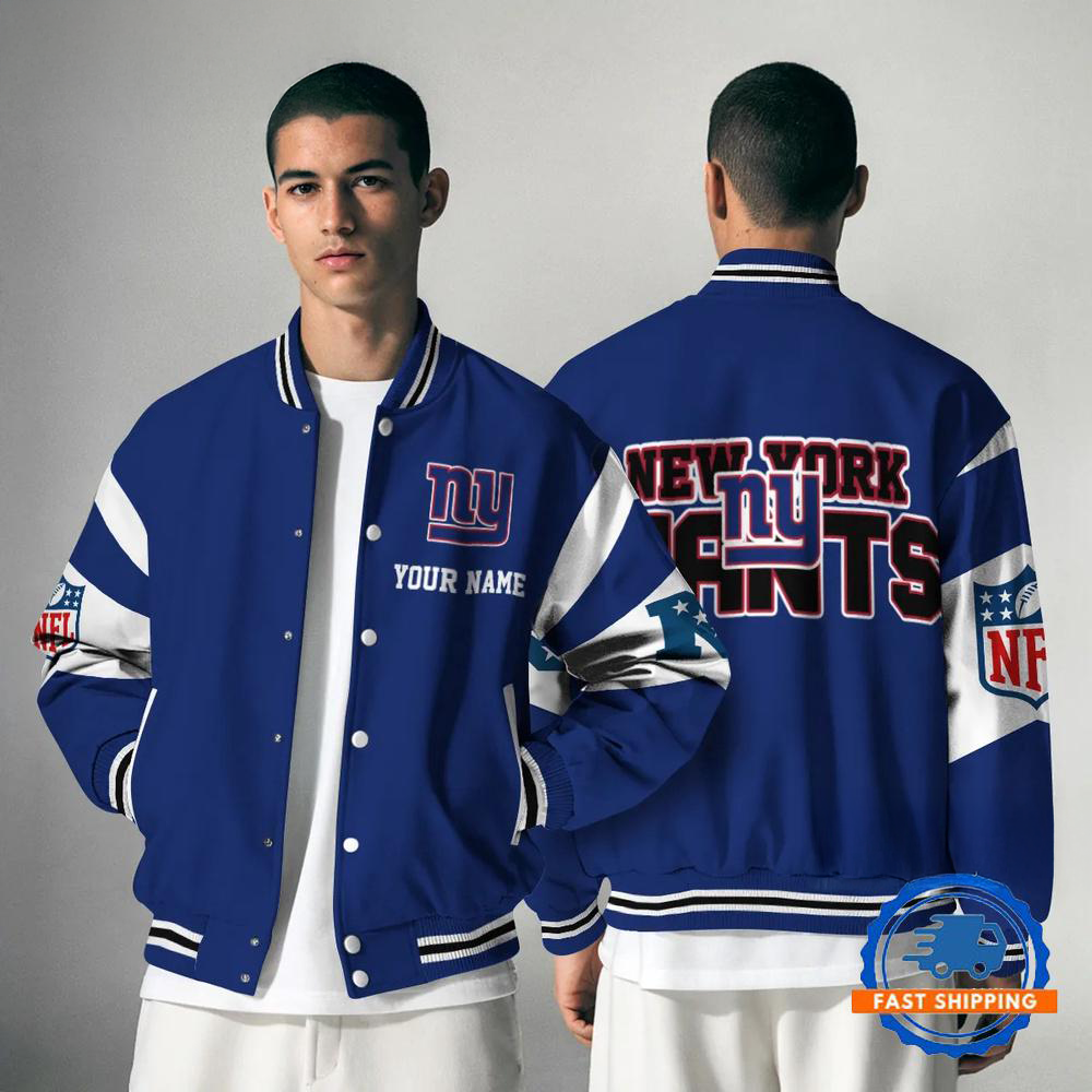 New York Giants NFL Varsity Jacket | Custom Name Team Baseball Bomber for Fans