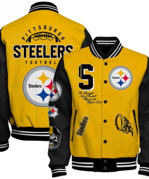 Pittsburgh Steelers NFL Varsity Jacket – Retro Baseball Style