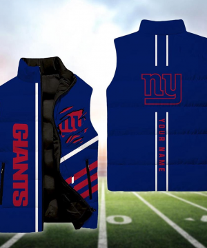 New York Giants NFL Custom Puffer Vest | Personalized NFL Winter Gear