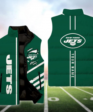 New York Jets NFL Custom Puffer Vest | Personalized NFL Winter Gear