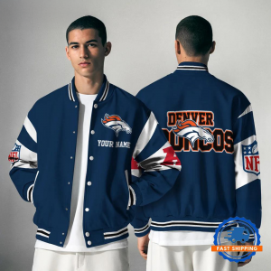 Denver Broncos  NFL Varsity Jacket | Custom Name Team Baseball Bomber for Fans