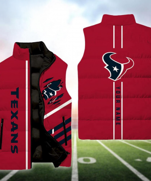 Houston Texans NFL Custom Puffer Vest | Personalized NFL Winter Gear