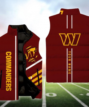 Washington Commanders NFL Custom Puffer Vest | Personalized NFL Winter Gear